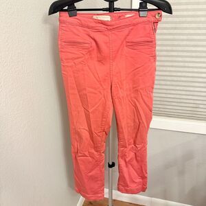 Pilcro and the Letterpress Anthropologie Pink Coral High Rise Legging Twill 30